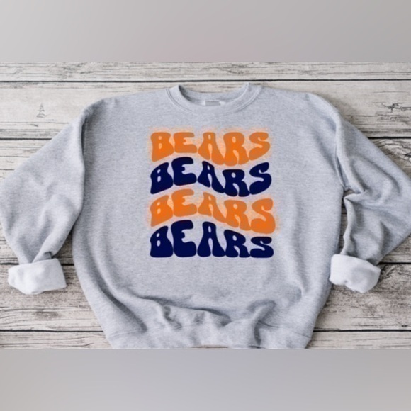 Gildan Tops - Bears Wavy Crewneck - Gray